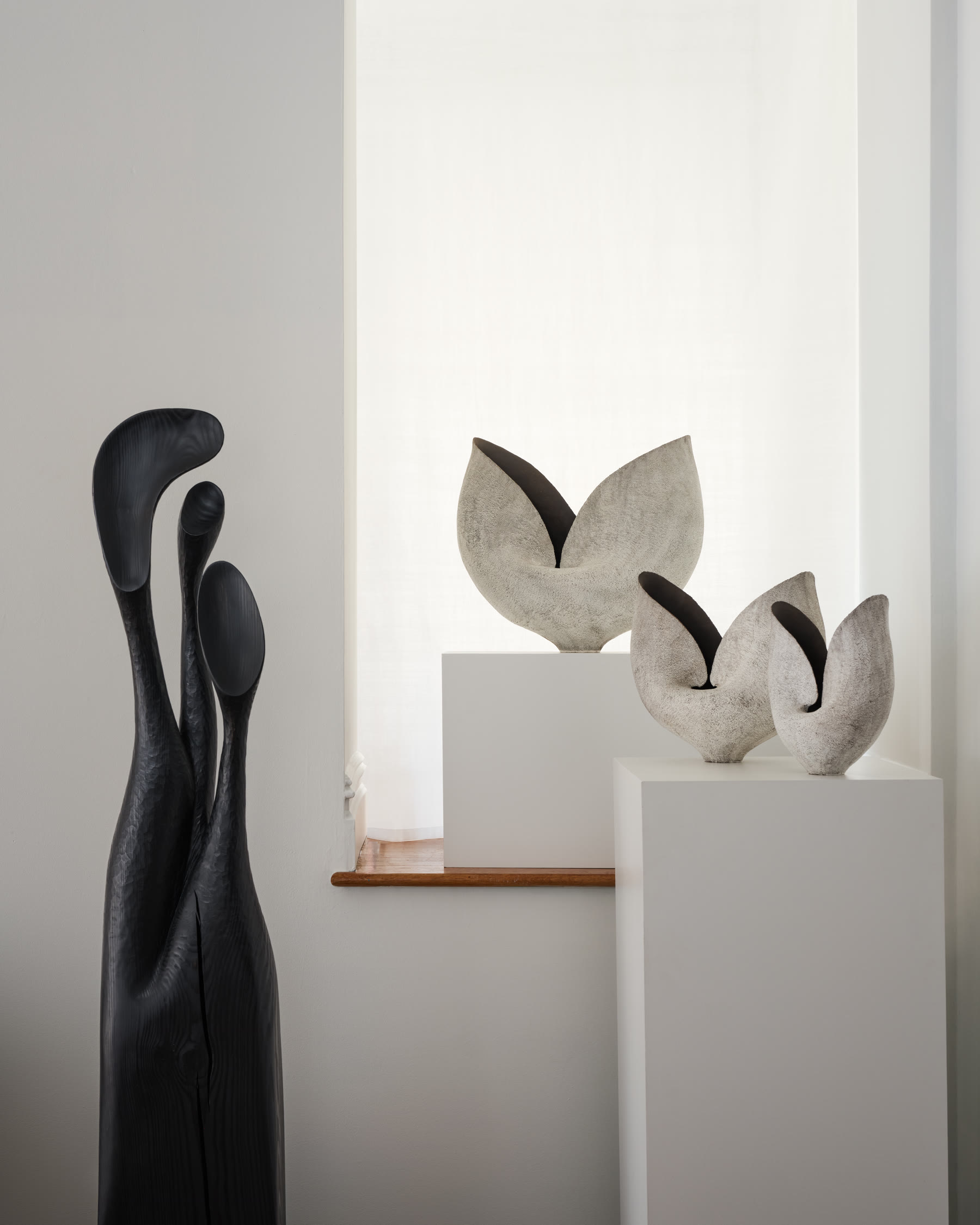 Todd Marshard ceramic works shown in a Dernier Cri gallery interior in New York