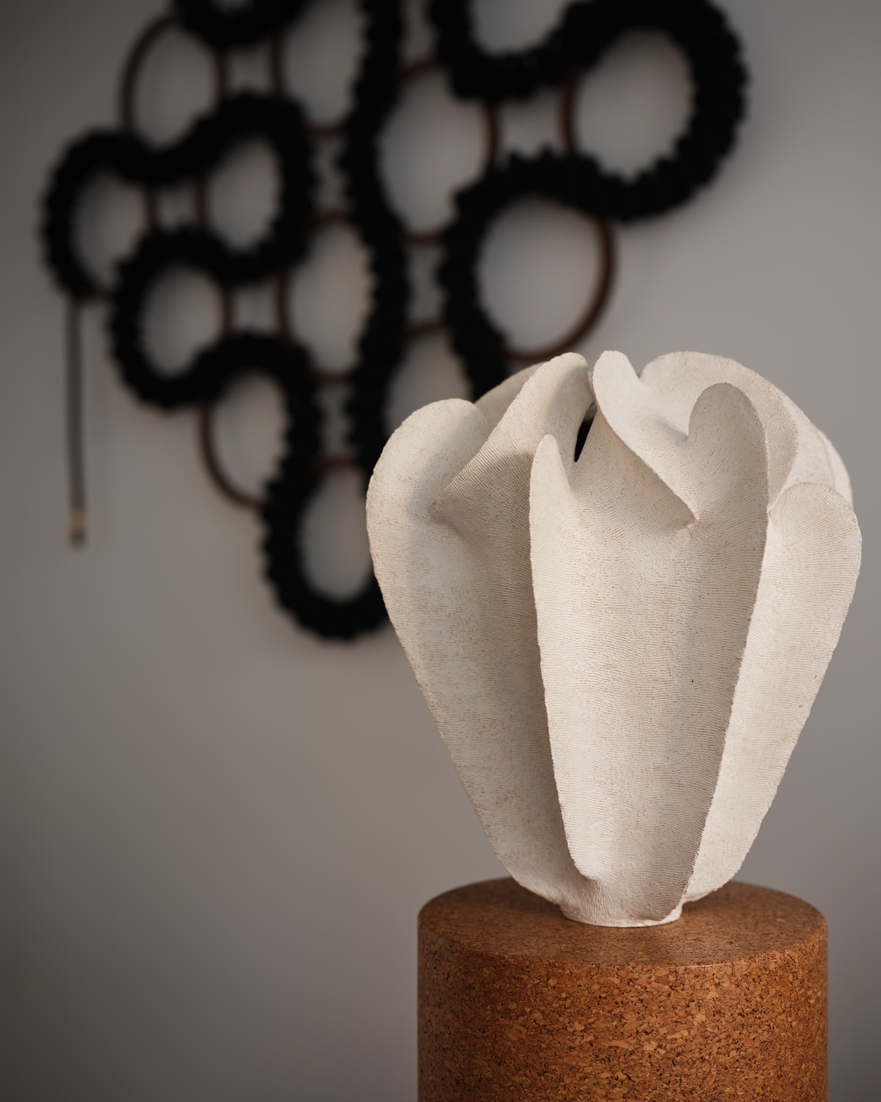 Sculptural Marshard ceramic vessel displayed in the Dernier Cri New York gallery